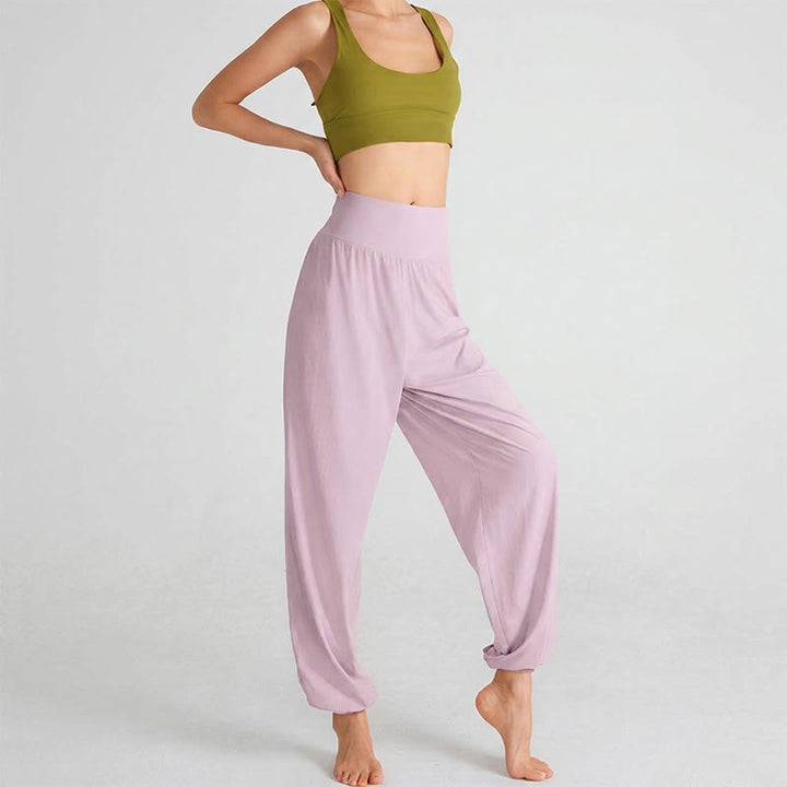 Olivenorma Harem Polyester Women's Pants - Pink - image 4