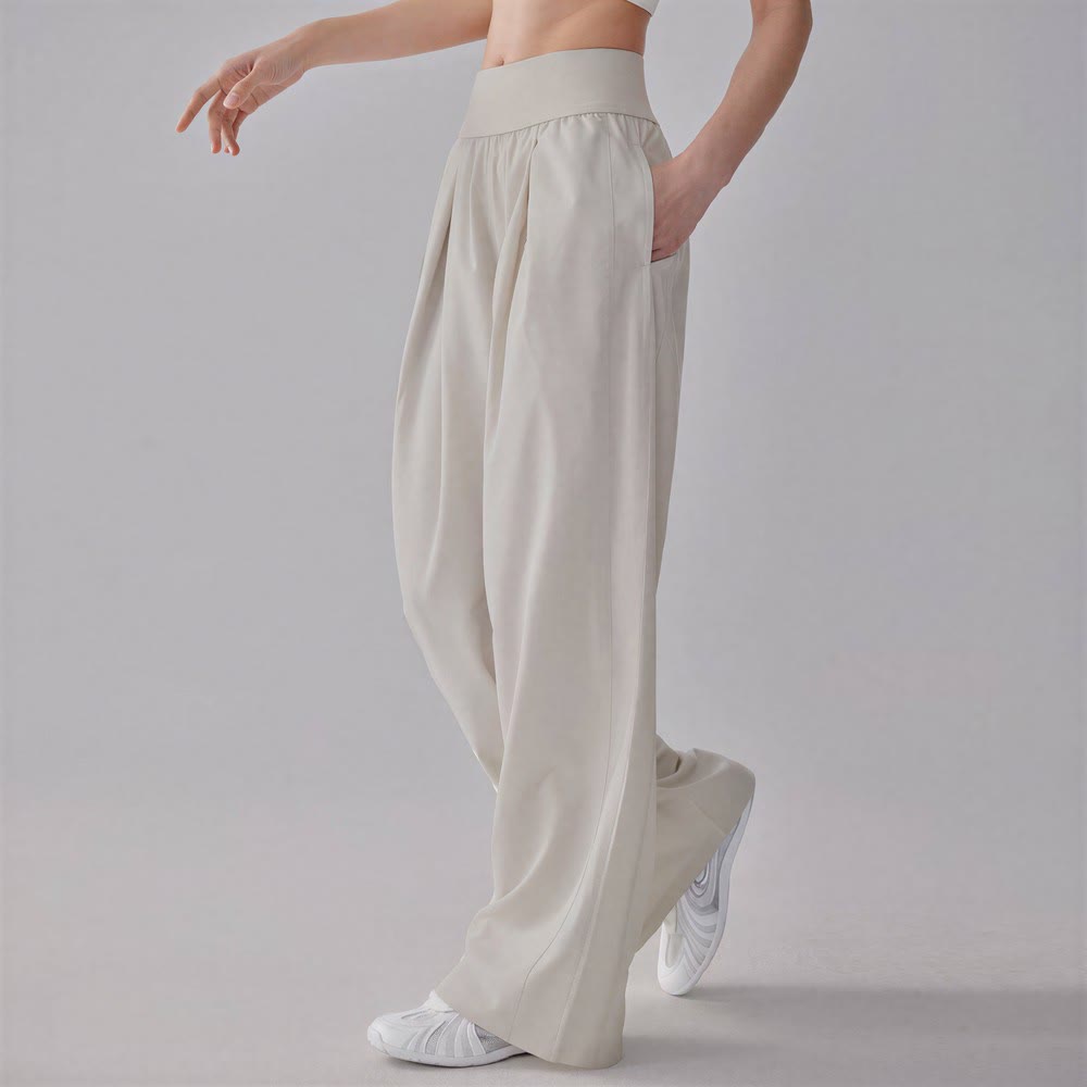 Olivenorma Wide-Leg Long Pants Polyester Spandex Women's Pants - image 3