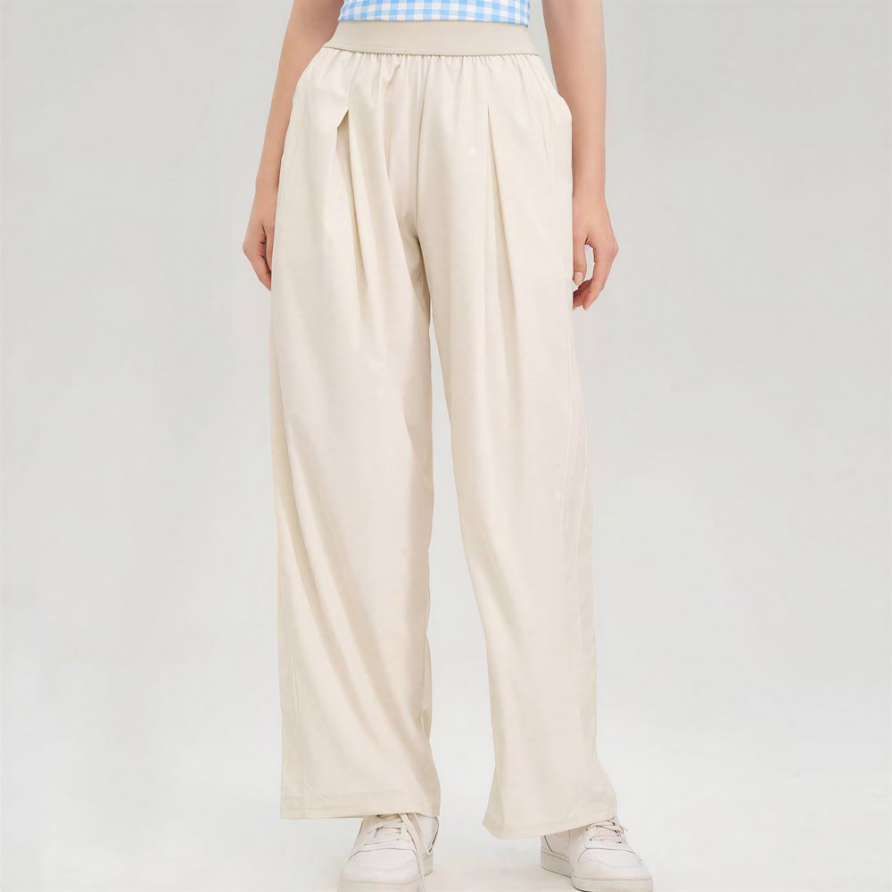 Olivenorma Wide-Leg Long Pants Polyester Spandex Women's Pants - image 4