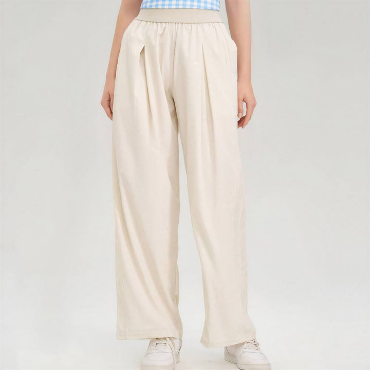 Olivenorma Wide-Leg Long Pants Polyester Spandex Women's Pants - image 4