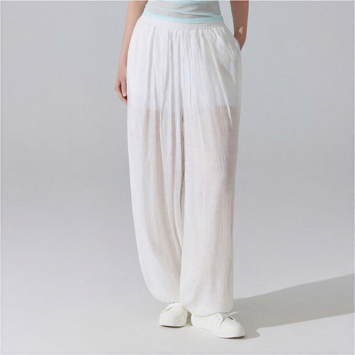 Olivenorma Harem Pants Crinkled Cotton Polyester Women's Pants - image 6