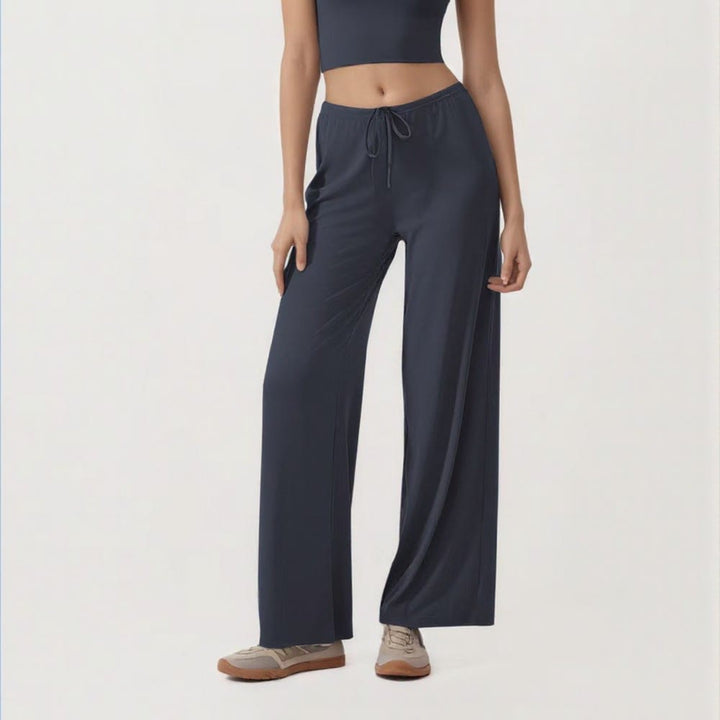 Olivenorma Wide Leg Pants 90% Nylon and 10% Spandex Women's Pants - Navy Blue - XL - image 9
