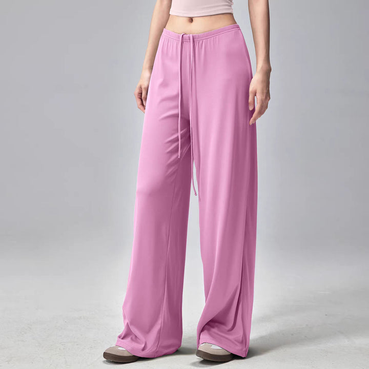 Olivenorma Wide Leg Pants 90% Nylon and 10% Spandex Women's Pants - Pink - XL - image 11