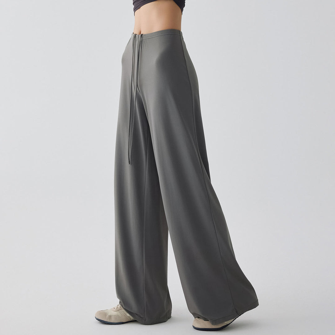Olivenorma Wide Leg Pants 90% Nylon and 10% Spandex Women's Pants - Grey - XL - image 0