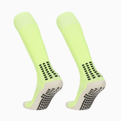 Olivenorma Crew & Knee-High Non-Slip Socks Polyester Men's Sports Socks - Neon Green - Knee-High - 10 Pairs - image 11