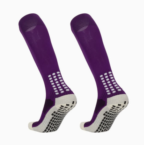 Olivenorma Crew & Knee-High Non-Slip Socks Polyester Men's Sports Socks - Purple - Knee-High - 10 Pairs - image 21