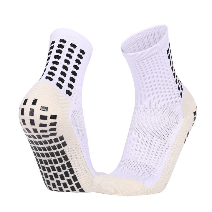 Olivenorma Crew & Knee-High Non-Slip Socks Polyester Men's Sports Socks - White - Crew - 10 Pairs - image 2