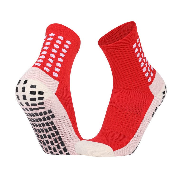 Olivenorma Crew & Knee-High Non-Slip Socks Polyester Men's Sports Socks - Red - Crew - 10 Pairs - image 6