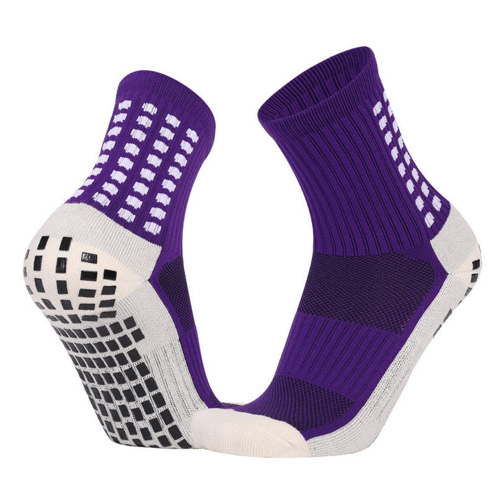 Olivenorma Crew & Knee-High Non-Slip Socks Polyester Men's Sports Socks - Purple - Crew - 10 Pairs - image 20