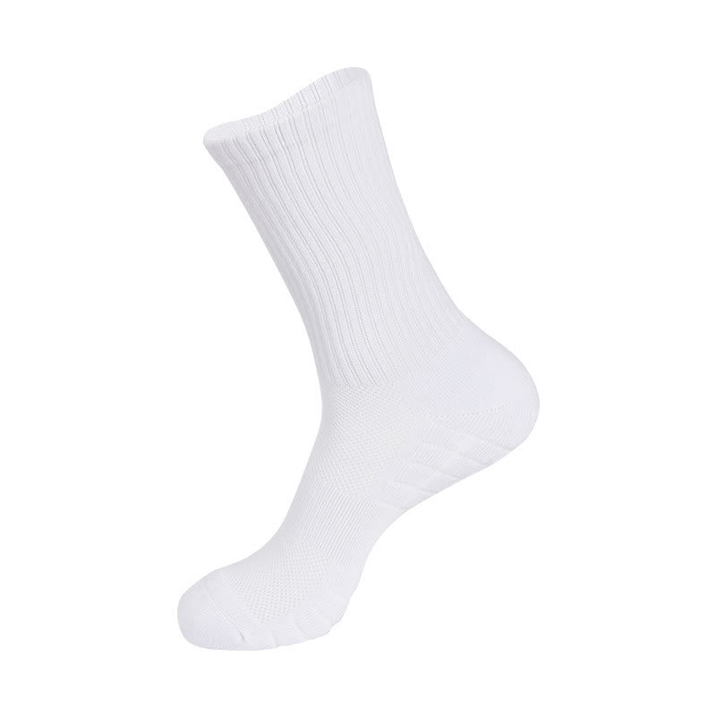 Olivenorma Ankle & Crew & Knee-High Cotton Men's Yoga Socks - White - Knee-High - 10 Pairs - image 5