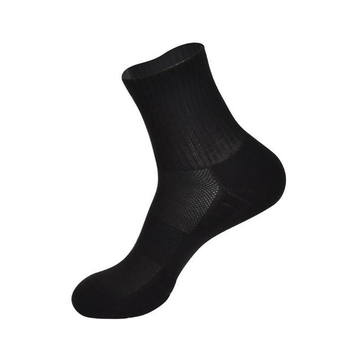 Olivenorma Ankle & Crew & Knee-High Cotton Men's Yoga Socks - Black - Crew - 10 Pairs - image 9