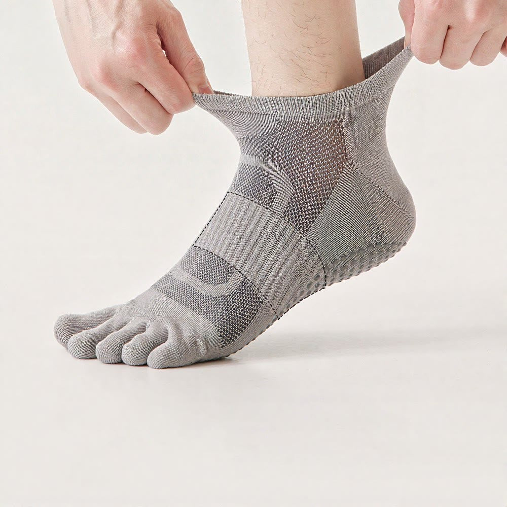 Olivenorma Five Toe Yoga Socks Polyester Men's Yoga Socks - Grey - 10 Pairs - image 0
