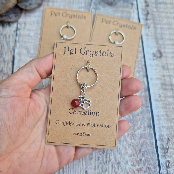 FREE Today: Handmade Pet Collar Crystals for Calm Protection Keychain - Red Agate - image 9
