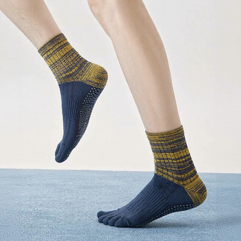 Olivenorma Crew Five Toe 100% Cotton Men's Yoga Socks - image 10
