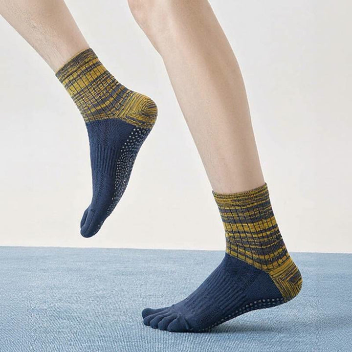 Olivenorma Crew Five Toe 100% Cotton Men's Yoga Socks - image 10