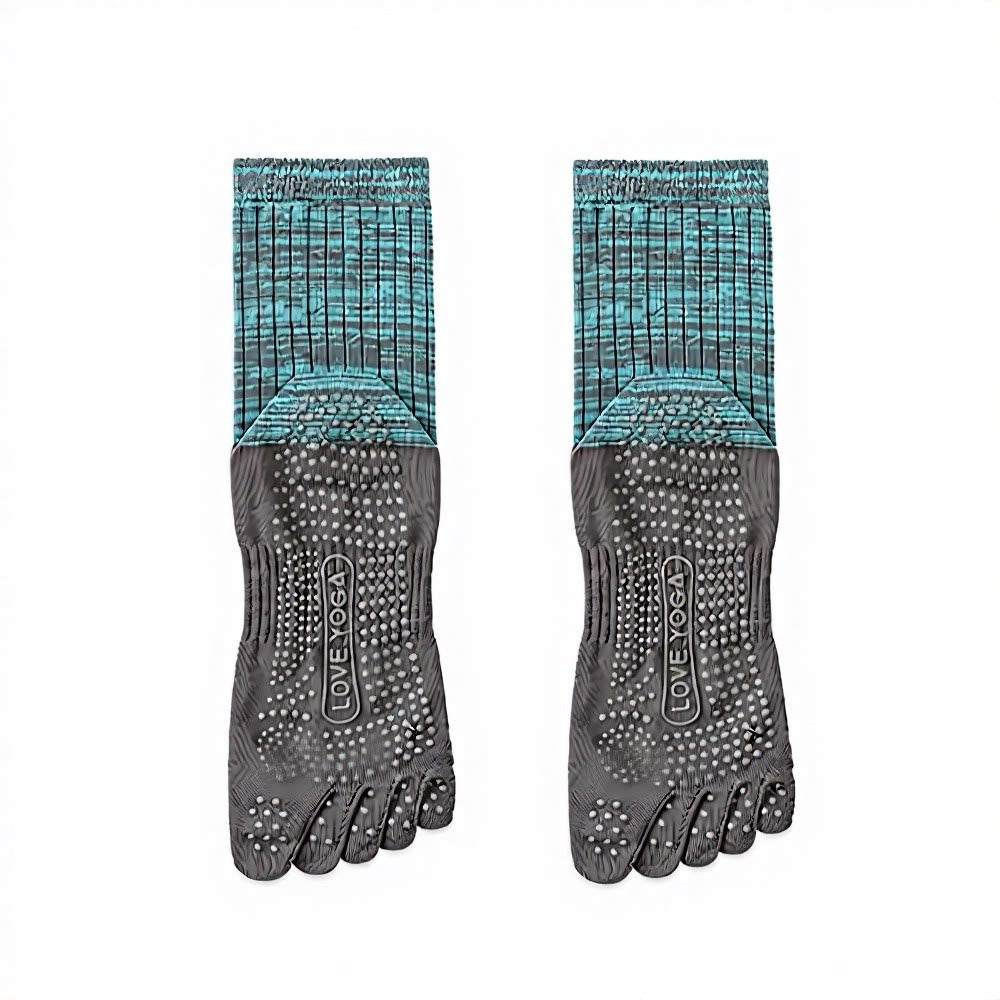 Olivenorma Crew Five Toe 100% Cotton Men's Yoga Socks - image 8