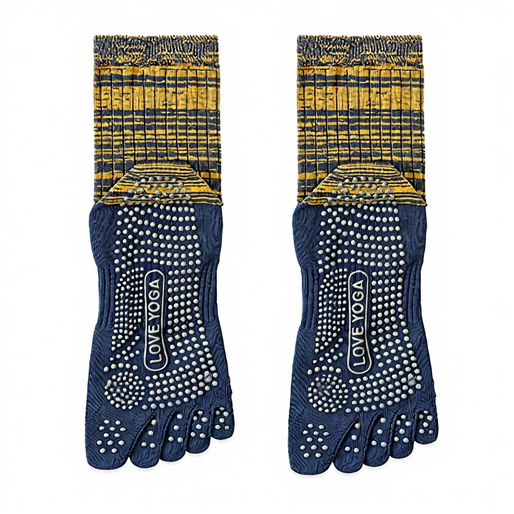 Olivenorma Crew Five Toe 100% Cotton Men's Yoga Socks - image 11