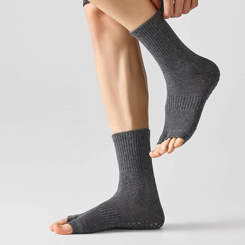 Olivenorma Crew Open Toe Nylon Men's Yoga Socks - image 2