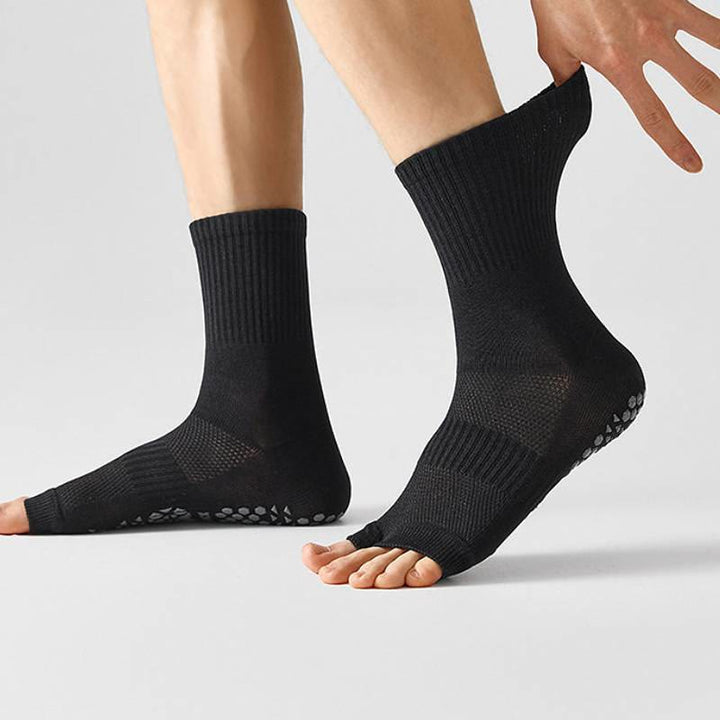 Olivenorma Crew Open Toe Nylon Men's Yoga Socks - image 5