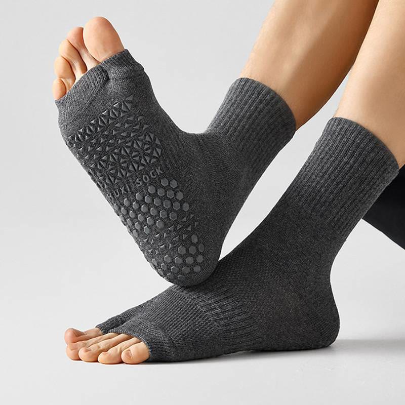 Olivenorma Crew Open Toe Nylon Men's Yoga Socks - image 1