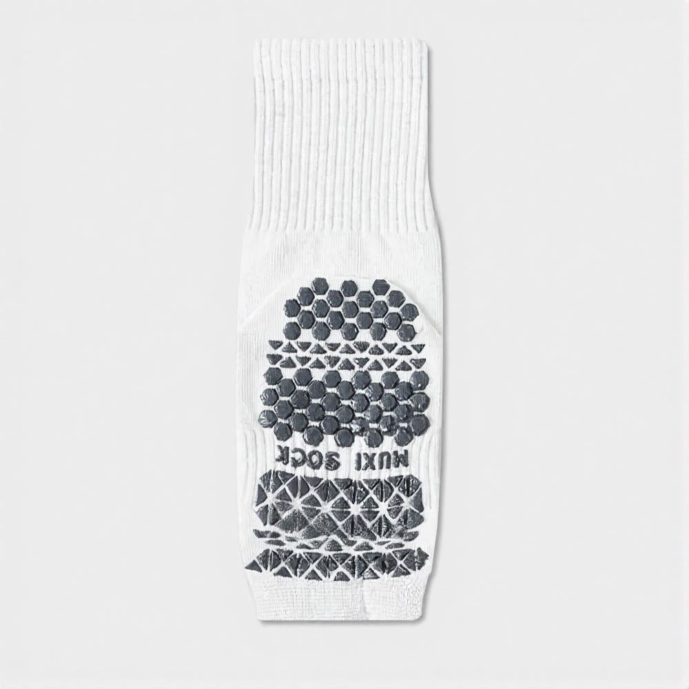 Olivenorma Crew Open Toe Nylon Men's Yoga Socks - White - 10 Pairs - image 6