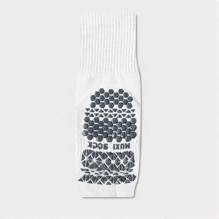 Olivenorma Crew Open Toe Nylon Men's Yoga Socks - White - 10 Pairs - image 6