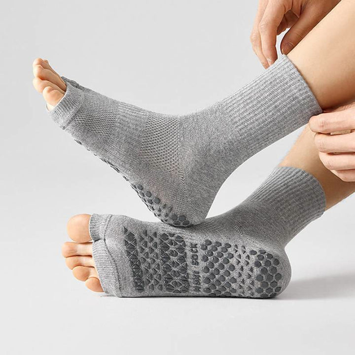 Olivenorma Crew Open Toe Nylon Men's Yoga Socks - image 9