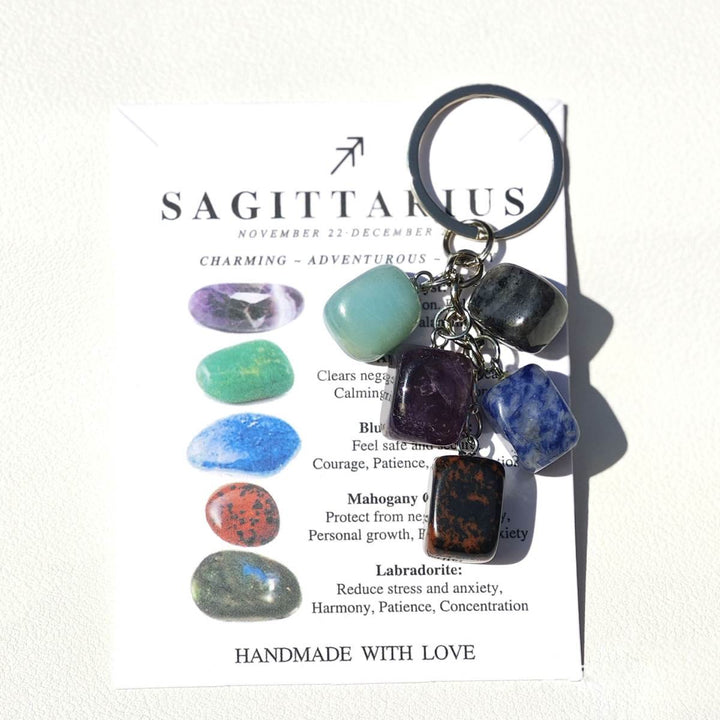 FREE Today: Handmade Natural Crystal Stone Zodiac Keychain - Sagittarius - image 9