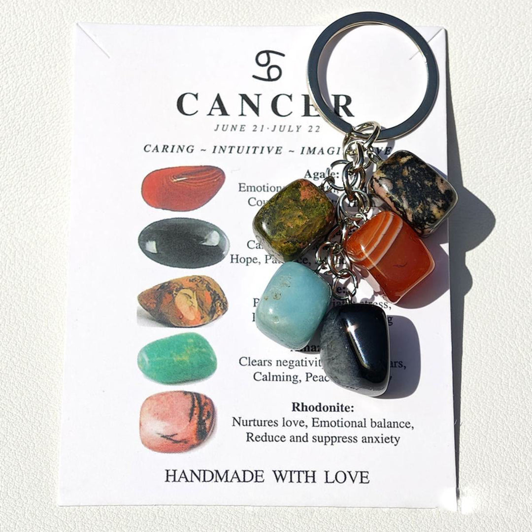 FREE Today: Handmade Natural Crystal Stone Zodiac Keychain - Cancer - image 4