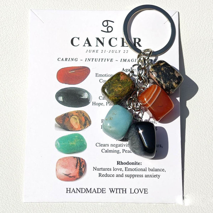 FREE Today: Handmade Natural Crystal Stone Zodiac Keychain - Cancer - image 4