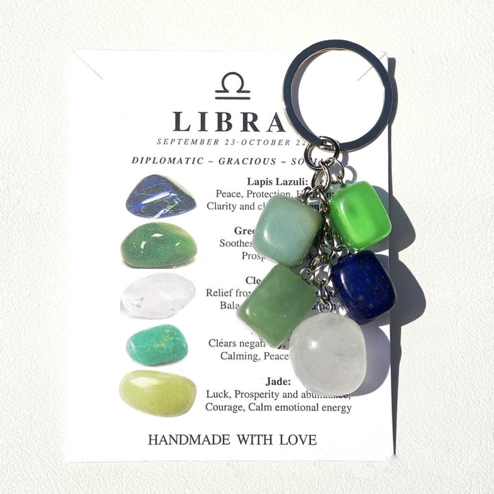 FREE Today: Handmade Natural Crystal Stone Zodiac Keychain - Libra - image 7