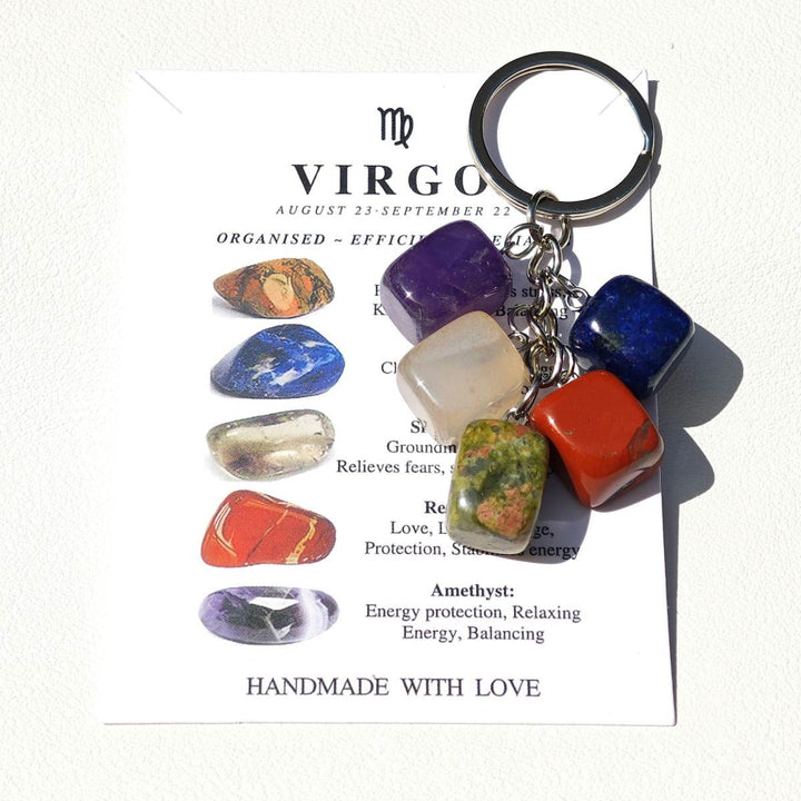 FREE Today: Handmade Natural Crystal Stone Zodiac Keychain - Virgo - image 6