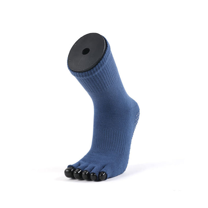 Olivenorma Crew Five Toe Cotton Blend Men's Yoga Socks - image 2