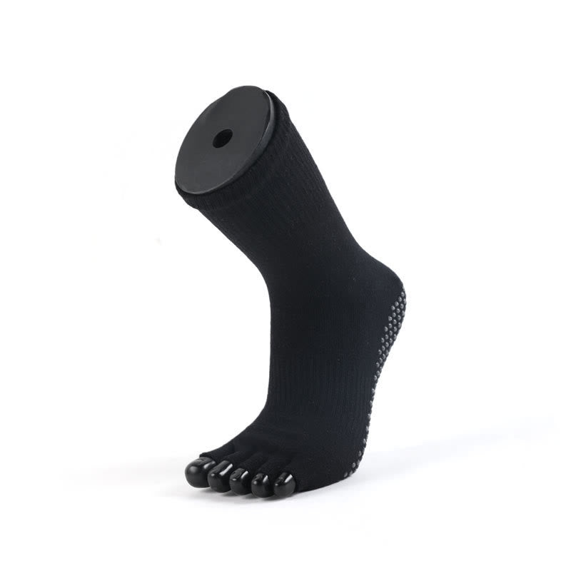 Olivenorma Crew Five Toe Cotton Blend Men's Yoga Socks - image 4