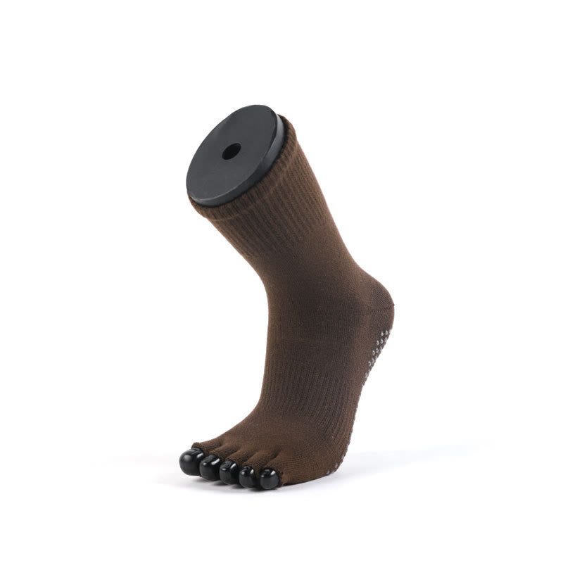 Olivenorma Crew Five Toe Cotton Blend Men's Yoga Socks - image 12