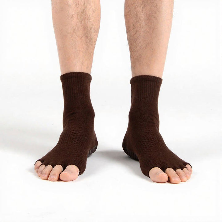 Olivenorma Crew Five Toe Cotton Blend Men's Yoga Socks - image 11