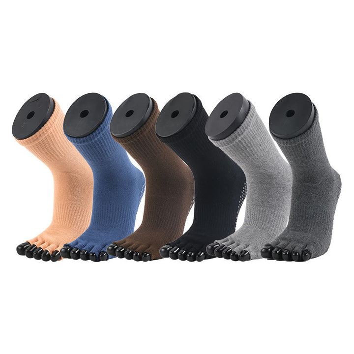 Olivenorma Crew Five Toe Cotton Blend Men's Yoga Socks - image 13