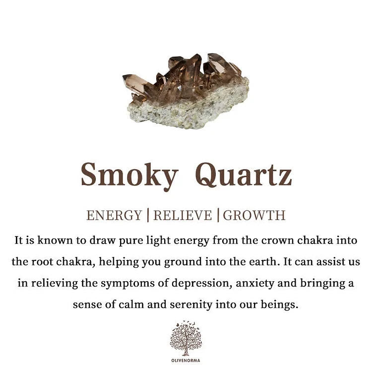 Olivenorma Teardrop Smoky Quartz Wire Wrapped Pendant Stone of Grounding Necklace - image 6