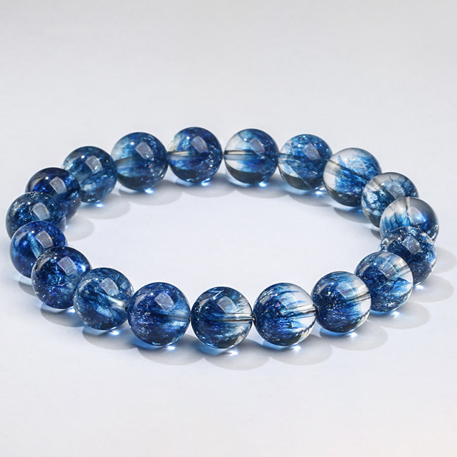 Olivenorma Synthetic Blue Super Seven Crystal Bracelet Stone of Spiritual Awakening Bracelet - 10mm - image 1