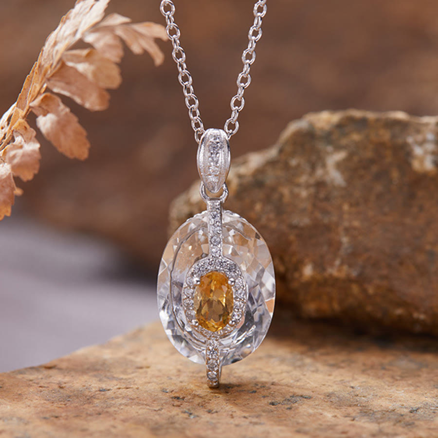 Olivenorma Blue Topaz,Tanzanite,Citrine,Garnet,Diopside Multi Gemstone Pendant Necklace - image 5