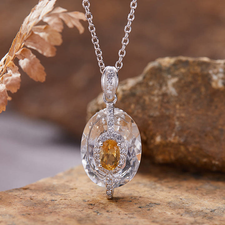 Olivenorma Blue Topaz,Tanzanite,Citrine,Garnet,Diopside Multi Gemstone Pendant Necklace - image 5