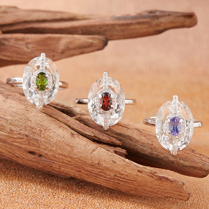 Olivenorma Blue Topaz,Tanzanite,Citrine,Garnet,Diopside Multi Gemstone Pendant Necklace - image 8
