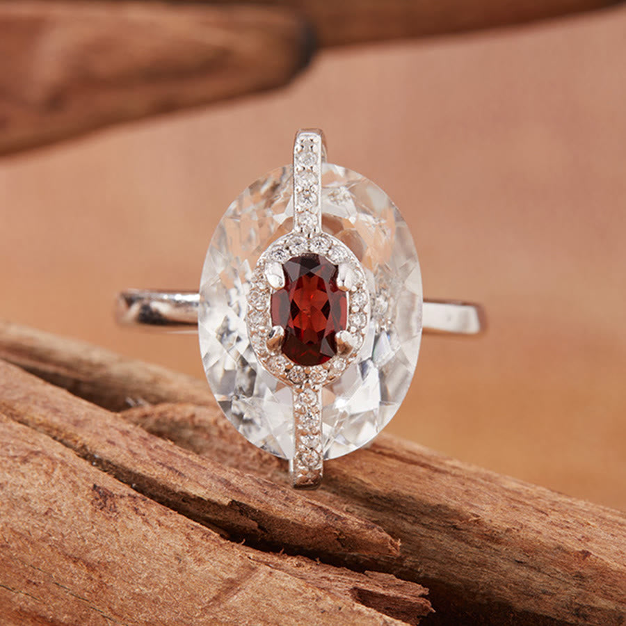 Olivenorma Blue Topaz,Tanzanite,Citrine,Garnet,Diopside Multi Gemstone Pendant Necklace - Garnet - Ring - image 10