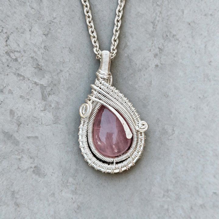 Olivenorma Rose Quartz Wire Wrapped Pendant Stone of Unconditional Love Necklace - image 3