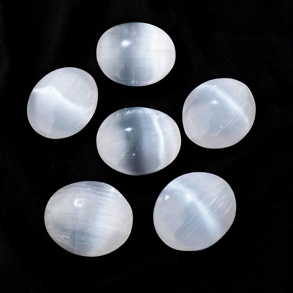 Olivenorma Natural Smooth Oval Clear Selenite Crystal Egg - image 1