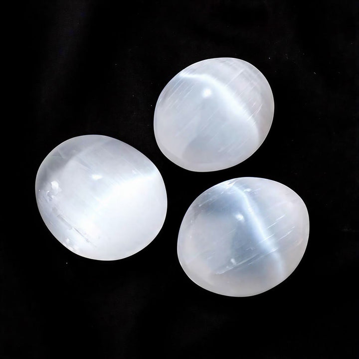 Olivenorma Natural Smooth Oval Clear Selenite Crystal Egg - image 2
