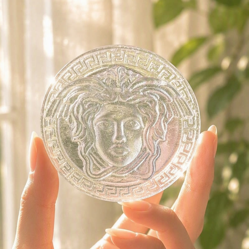 Olivenorma Medusa Head Engraved Selenite Charging Plate - image 2