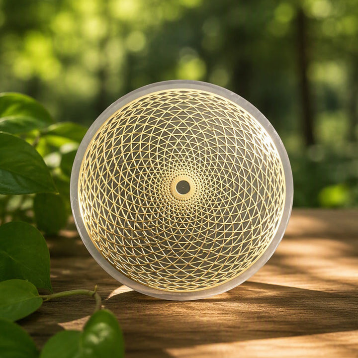 Olivenorma Torus Grid Pattern Engraved Selenite Charging Plate - image 2