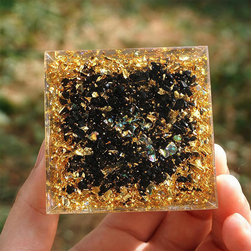 Olivenorma Spiral‑conical‑inner‑core Obsidian Copper‑wire Orgone Pyramid - image 4