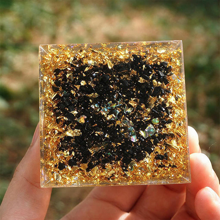 Olivenorma Spiral‑conical‑inner‑core Obsidian Copper‑wire Orgone Pyramid - image 4